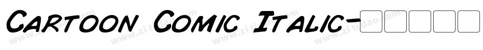 Cartoon Comic Italic字体转换